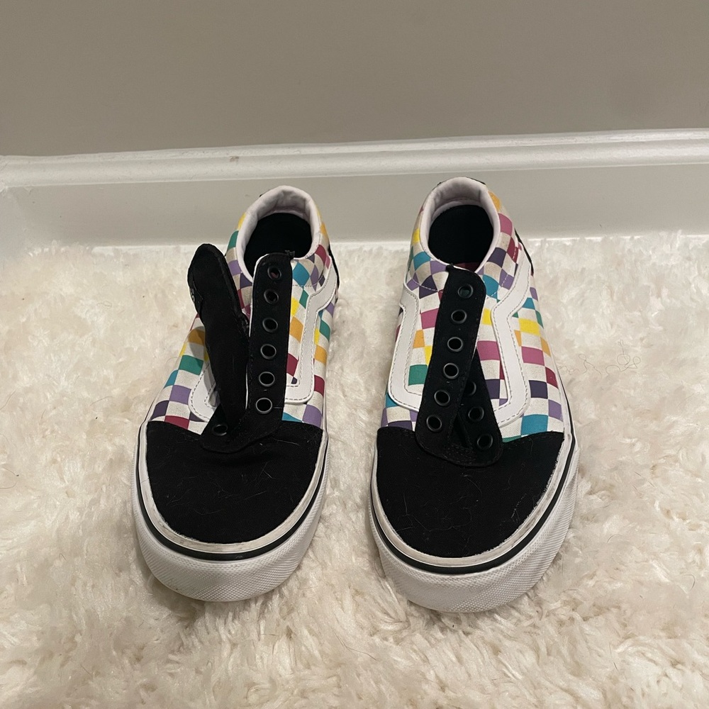 Checkered Vans No laces